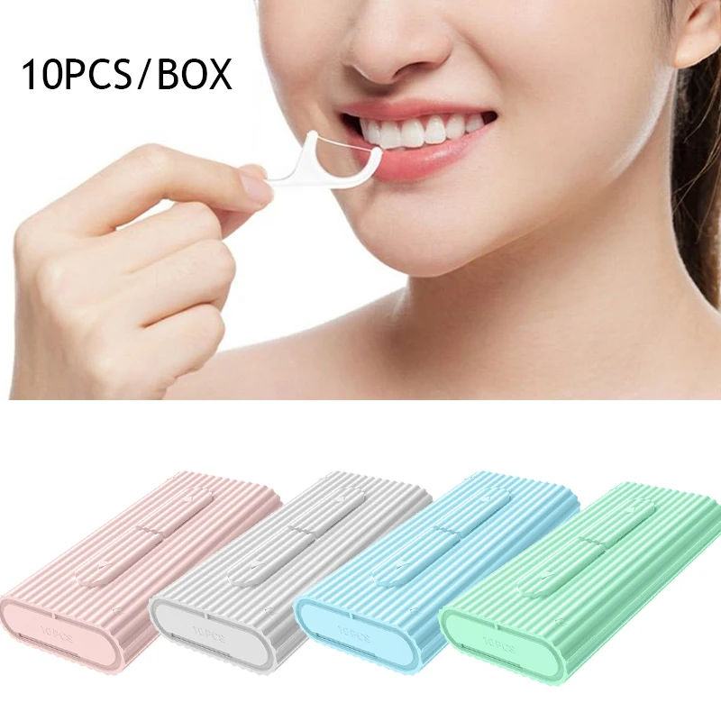 

Dental Flosser Picks Teeth Stick Tooth Clean Oral Care Disposable Floss Thread Toothpicks Portable Automatic Dental Floss Box