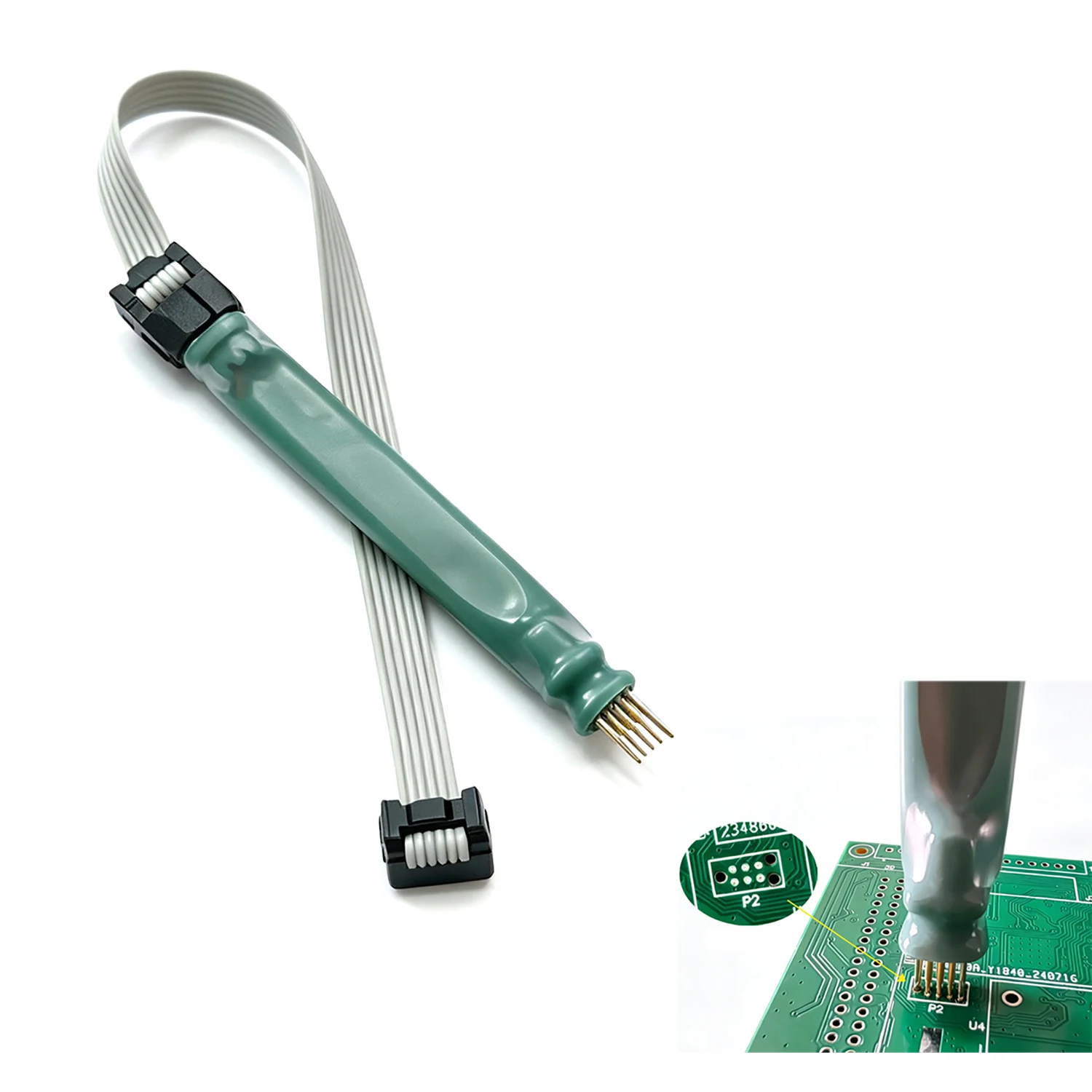 S1.27-3P Dual-Row Locating Programming Pogo Pins for TC2030-IDC 6-Pin Plug-of-Nails Tag-Connect 10 MCU AVR Burning Debug Adapter