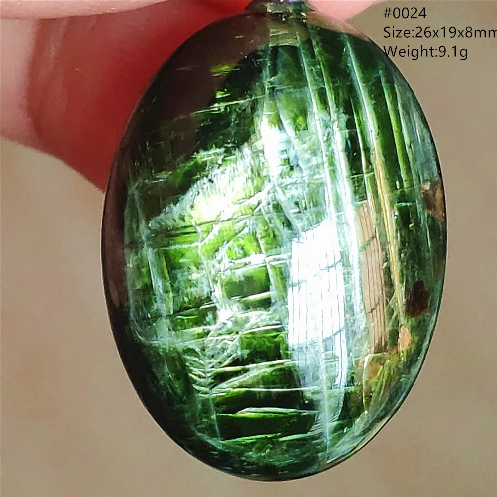 Natural Green Diopside Oval Pendant Jewelry Cat Eye From Canada Diopside For Women Men Fashion Stone Rare  AAAAA