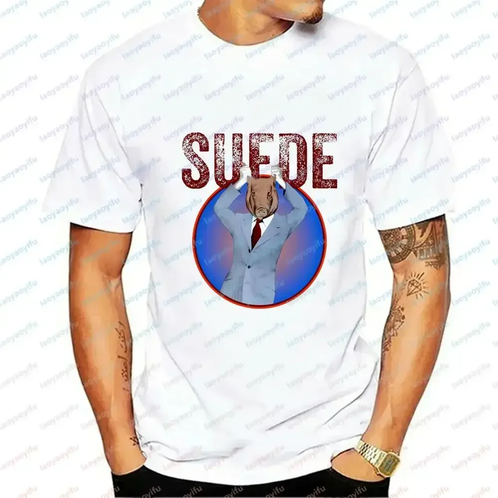 Suede - Retro Copycat Style Casual Fashion Fun Crazy Unisex Classic Short-Sleeved T-Shirt for Both Men and Women (Universal Fit)