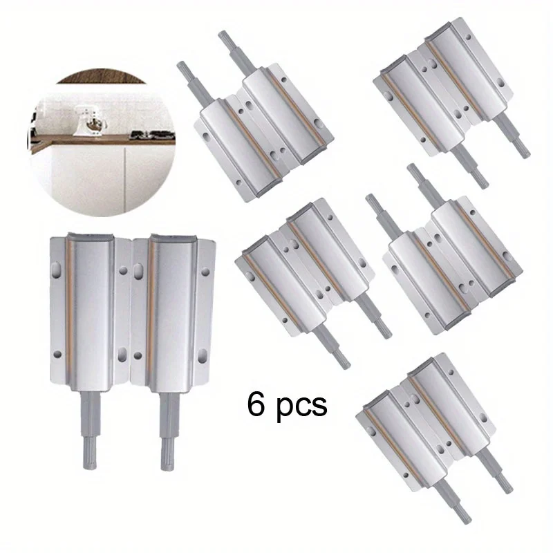 6pcs Push to Open Door Latch Magnetic Push Latches Adhesive Heavy Duty Touch Magnetic Door Cabinet Drawer Wardrobe Kitchen Door