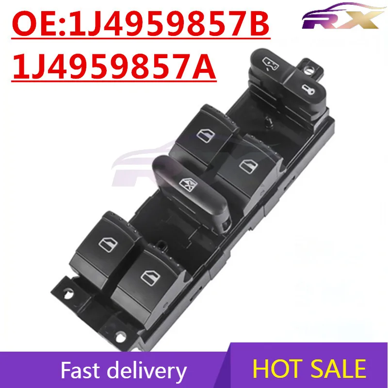 

OEM:1J4959857B/1J4959857A Подходит для переключателя регулировки стеклоподъемника Volkswagen