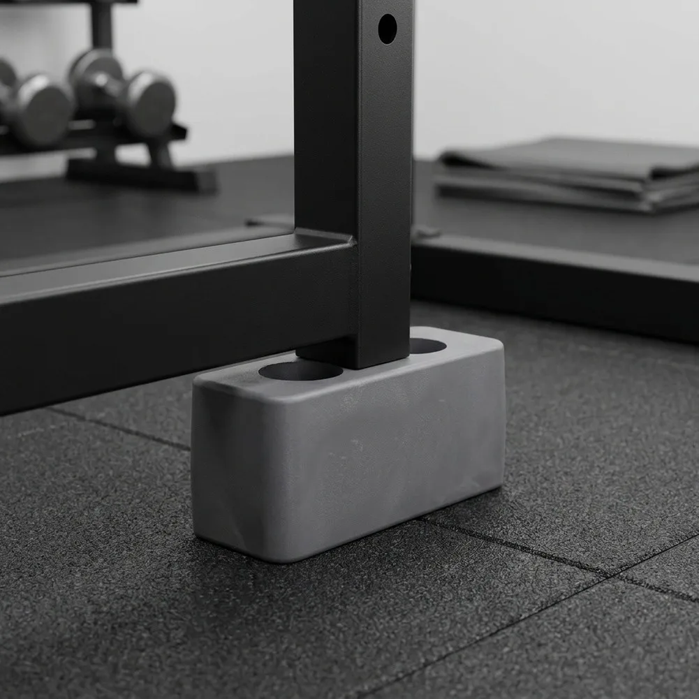 153x61x81mm Shock Absorbing Bumper Pad for Squat Rack Rubber Construction for Long Term Gym Use and Durability