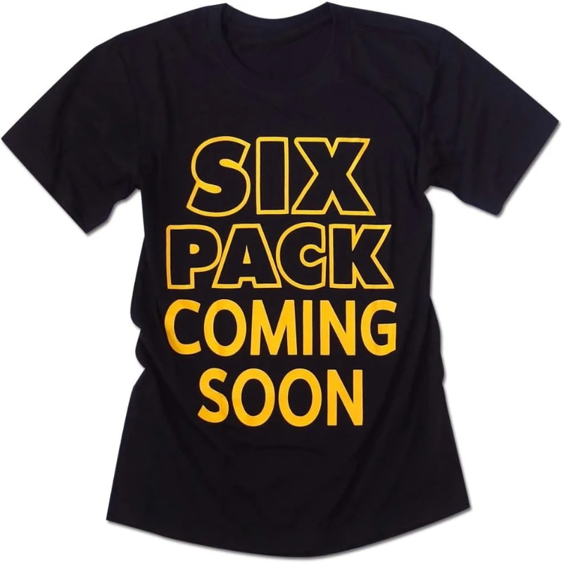 EVERSOUL SIX PACK COMING SOON Camiseta de manga corta interesante para entrenamiento dietético Abs gimnasio par Look letras camisetas gráficas