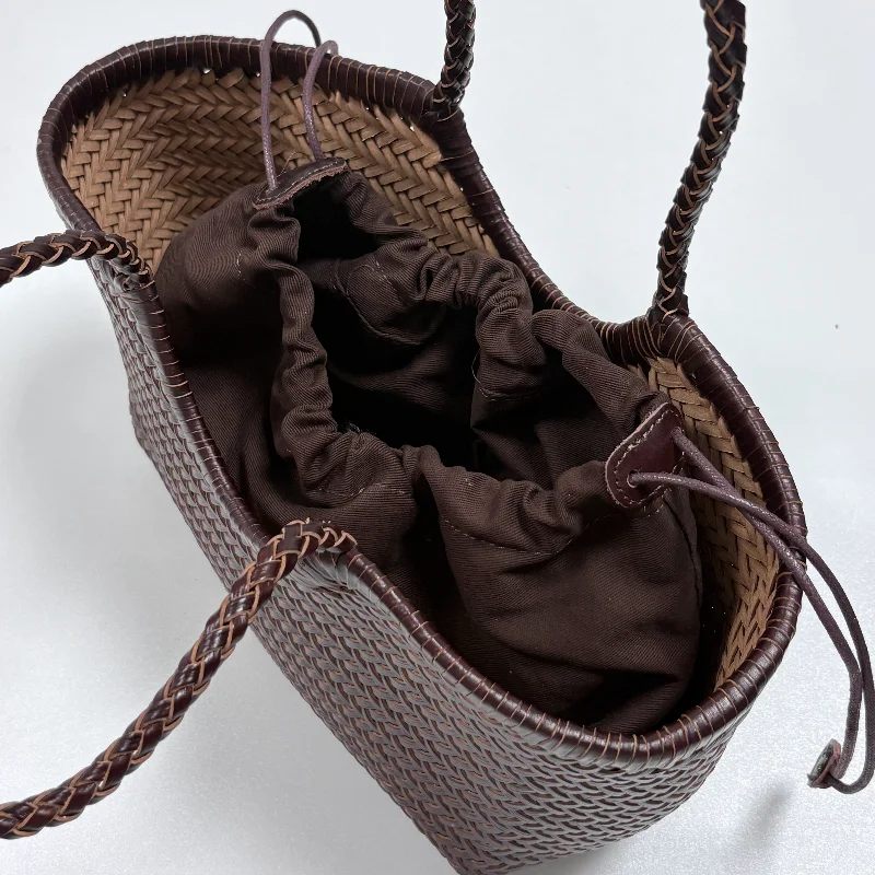 Französische Handgewebte Damen-Tragetasche Große Gemüsekorb-Tasche mit Lässiger Innentasche zum Einkaufen Schulter- und Unterarm-Tragetasche – Detail 8