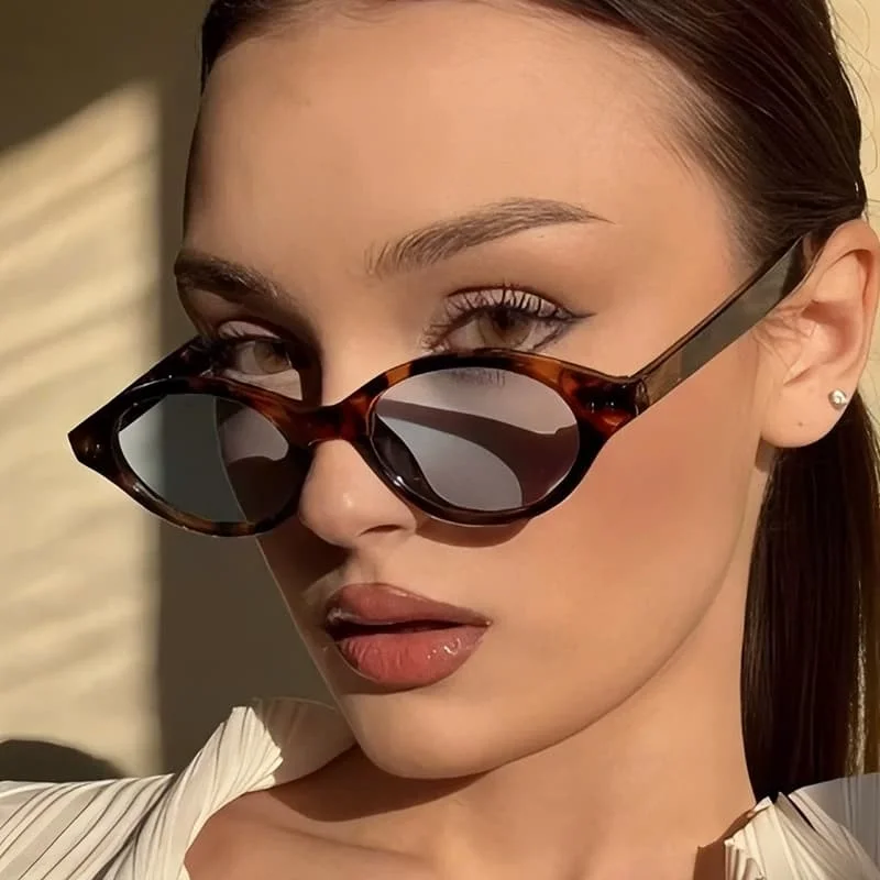 

Retro Small Oval Sunglasses Women's Men's Sunshade UV400 Sun Glasses Optional Lenses for Outdoor Sports Sun Protection Glasses