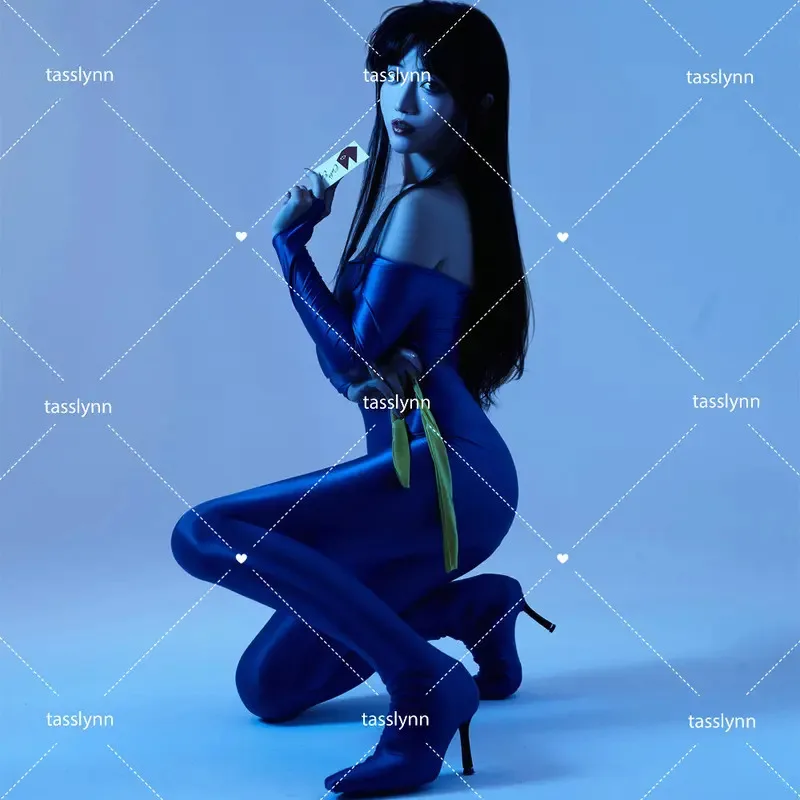 QQ34Cat's Eye Tam Hitomi Ai 의상 Rui KISUGI Sylia Bodysuit Alexia Chamade Zentai Suit with Belt