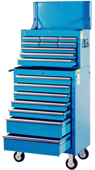 for·Silver Durable Powder-coated Tool Trolley Set Caster Auto Repair Garage Storage 16-Drawer Tool Cabinet SPCC Material#