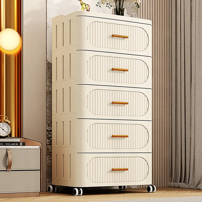 Drawer type thickened storage , locker, household multi-layer living room snack organizer, toy bedroom bedside