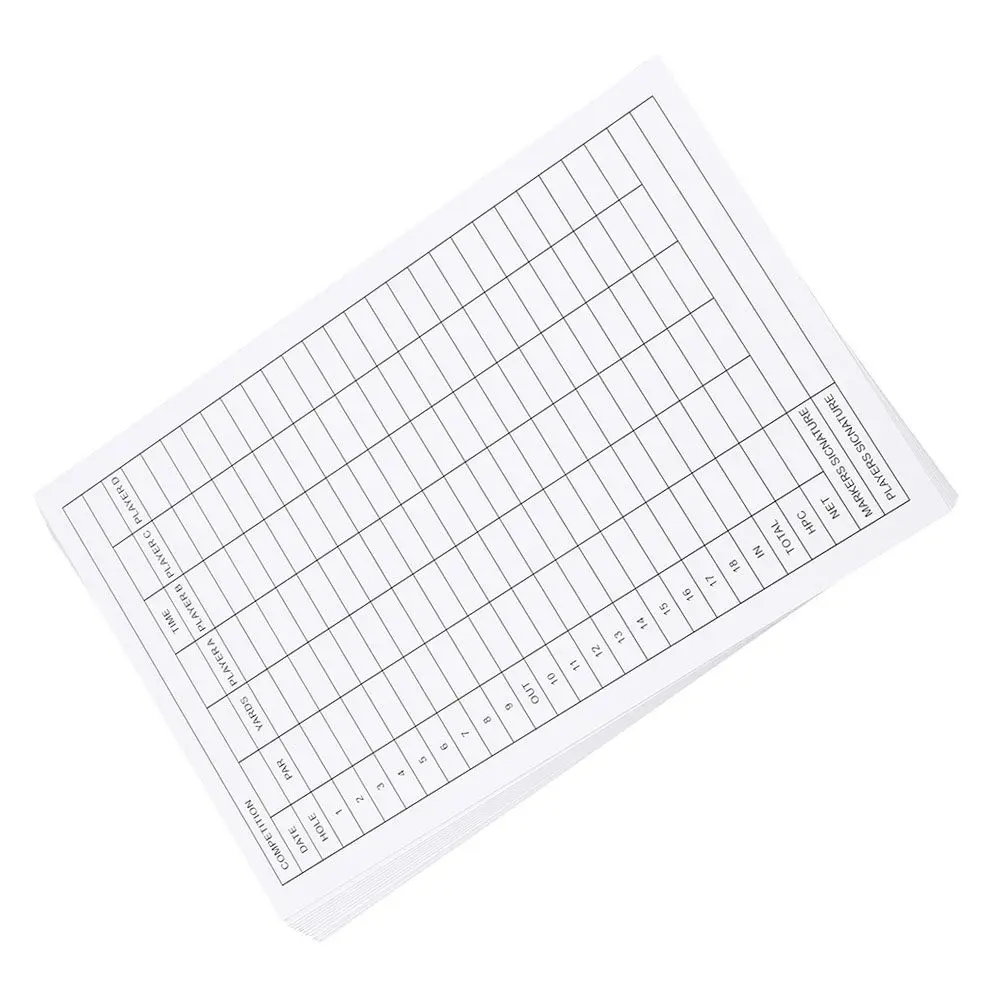 

40Pcs Golf Scorecards Premium Coated Paper Score Sheets Resistant to Deformation Sweatproof for Professional Tournaments and