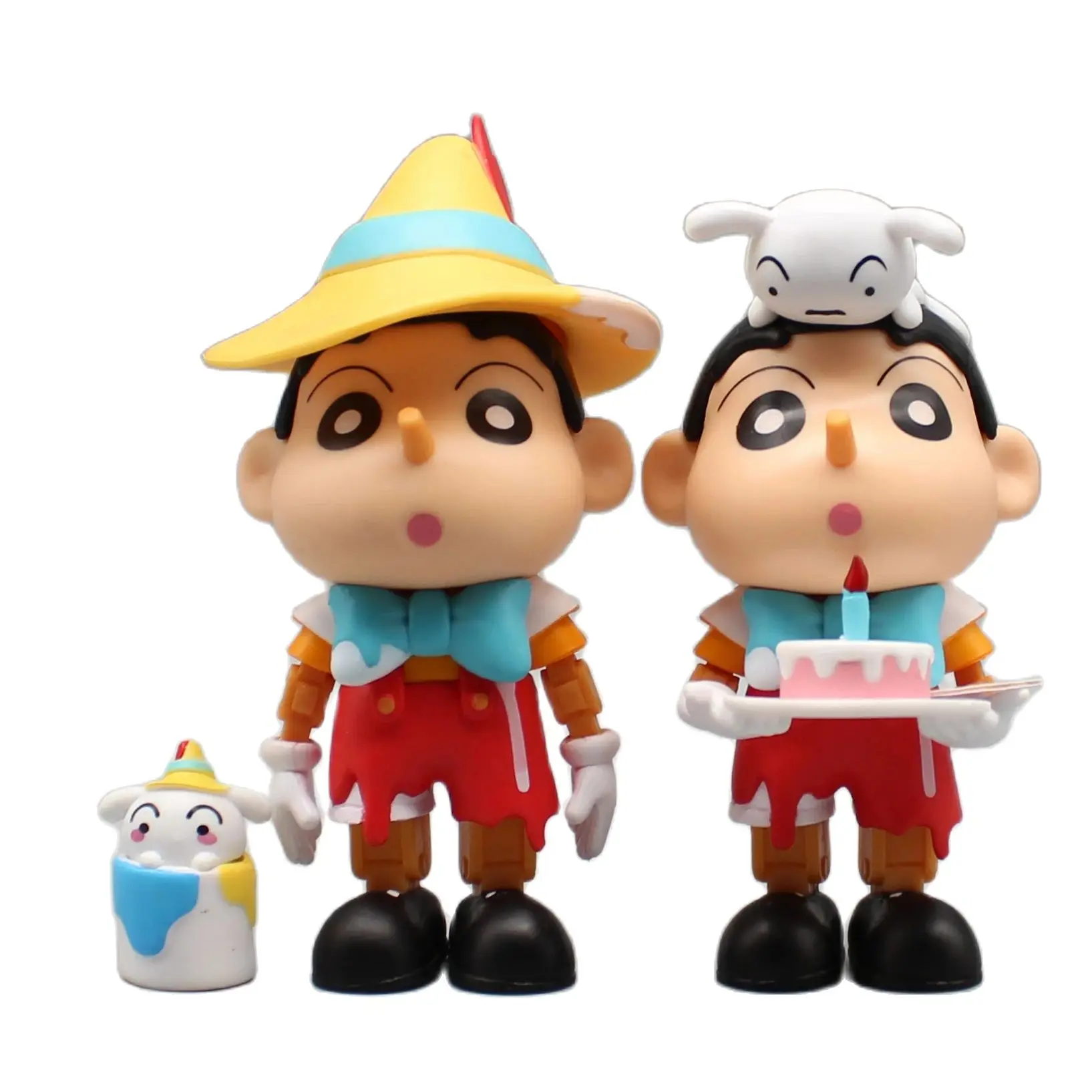 Crayon Shin chan COS Pinocho 5,4 "estatuilla, Las Aventuras de Le avventure di, figura de animación de dibujos animados, adorno de modelo de Anime