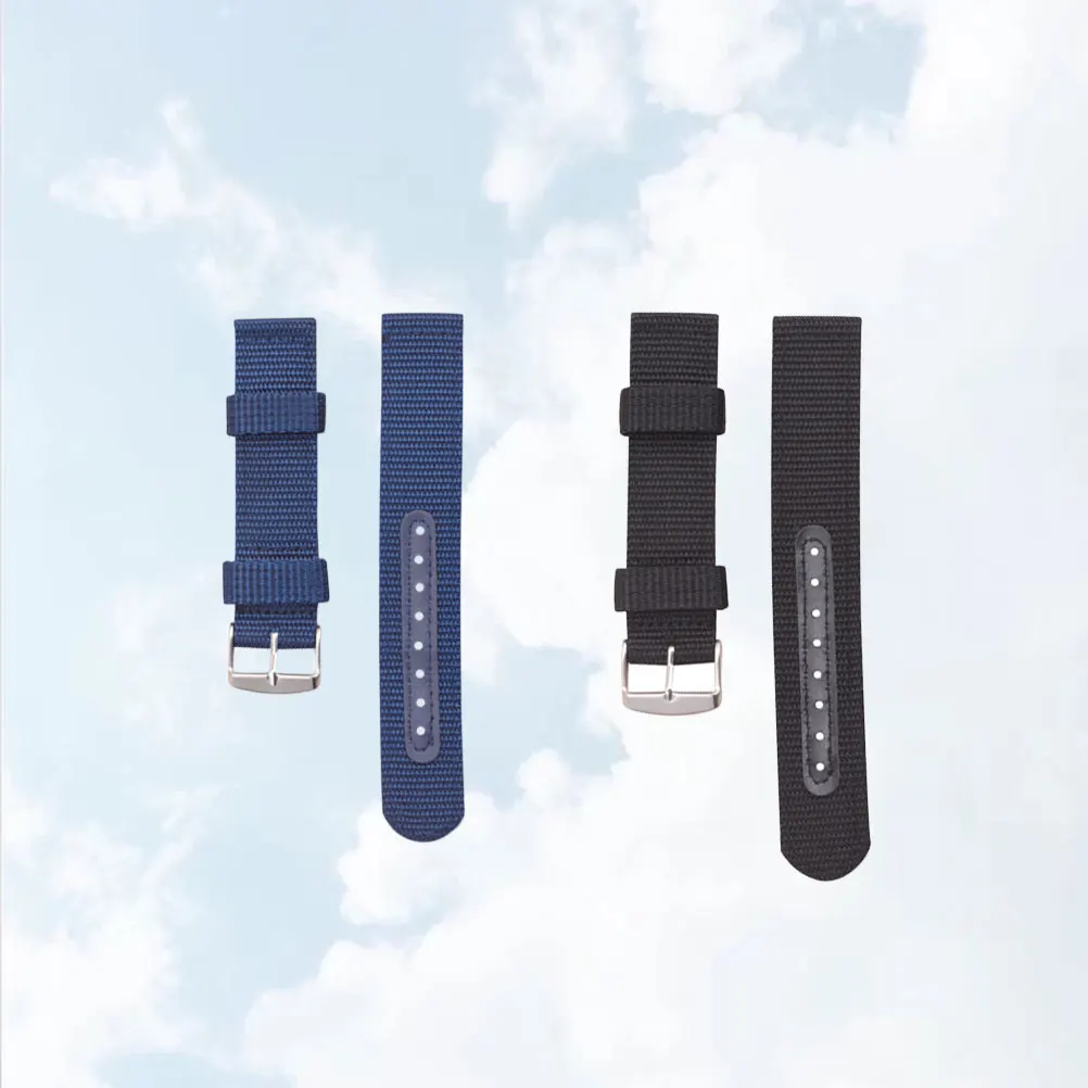 

2 PCS Nylon Strap Breathable Watchband Intelligent Stylish Replacement Accessories