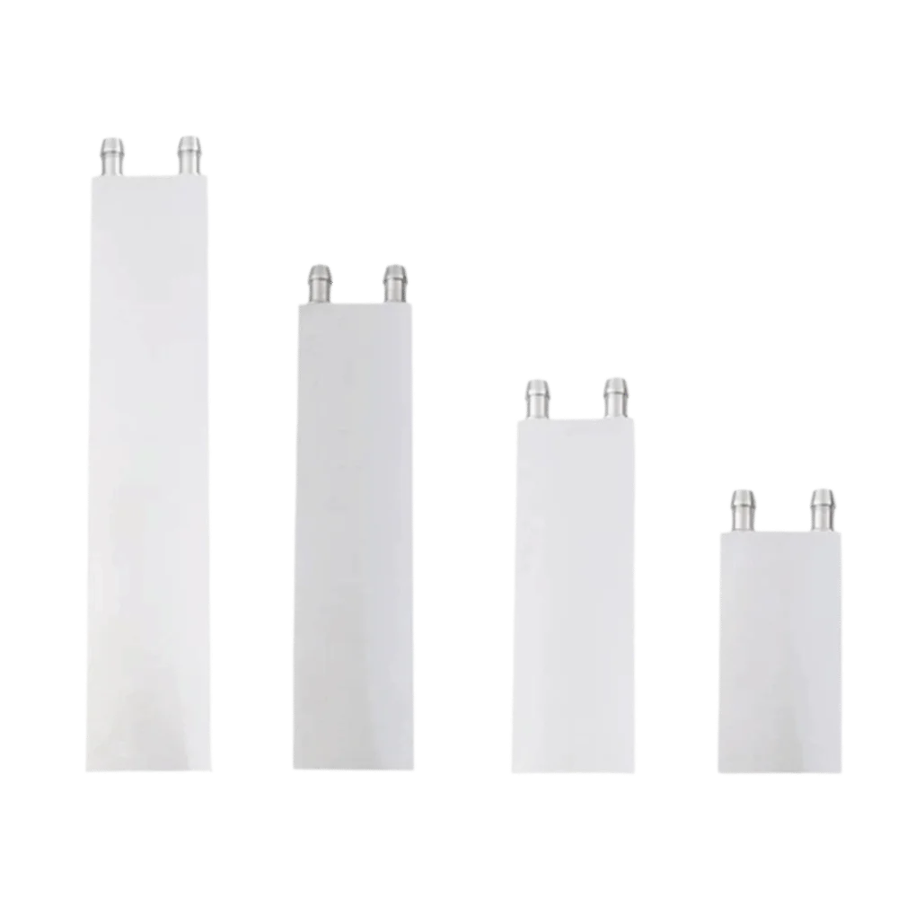 Silver Aluminum Alloy Heat Sink 40x80mm/40x120mm/40x160mm/40x200mm horizontal water outlet Liquid Cooler Water Cooling Block