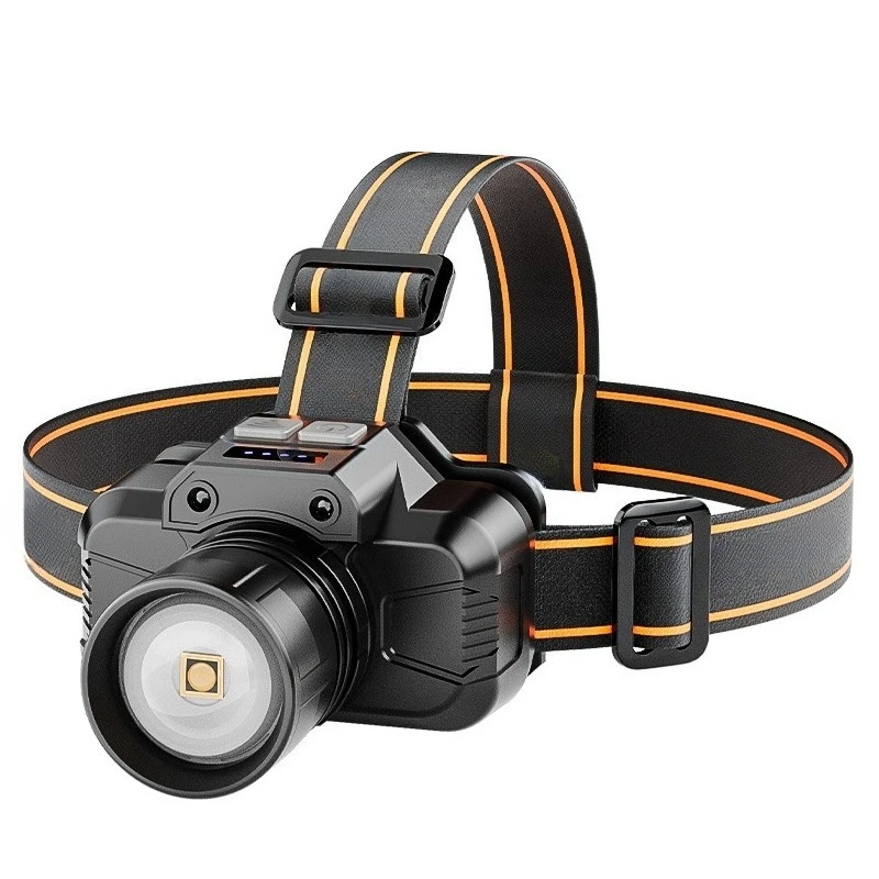 Factory head-mounted outdoor lighting, long battery life, high-power miner's lamp, charging, super bright strong light headlamp