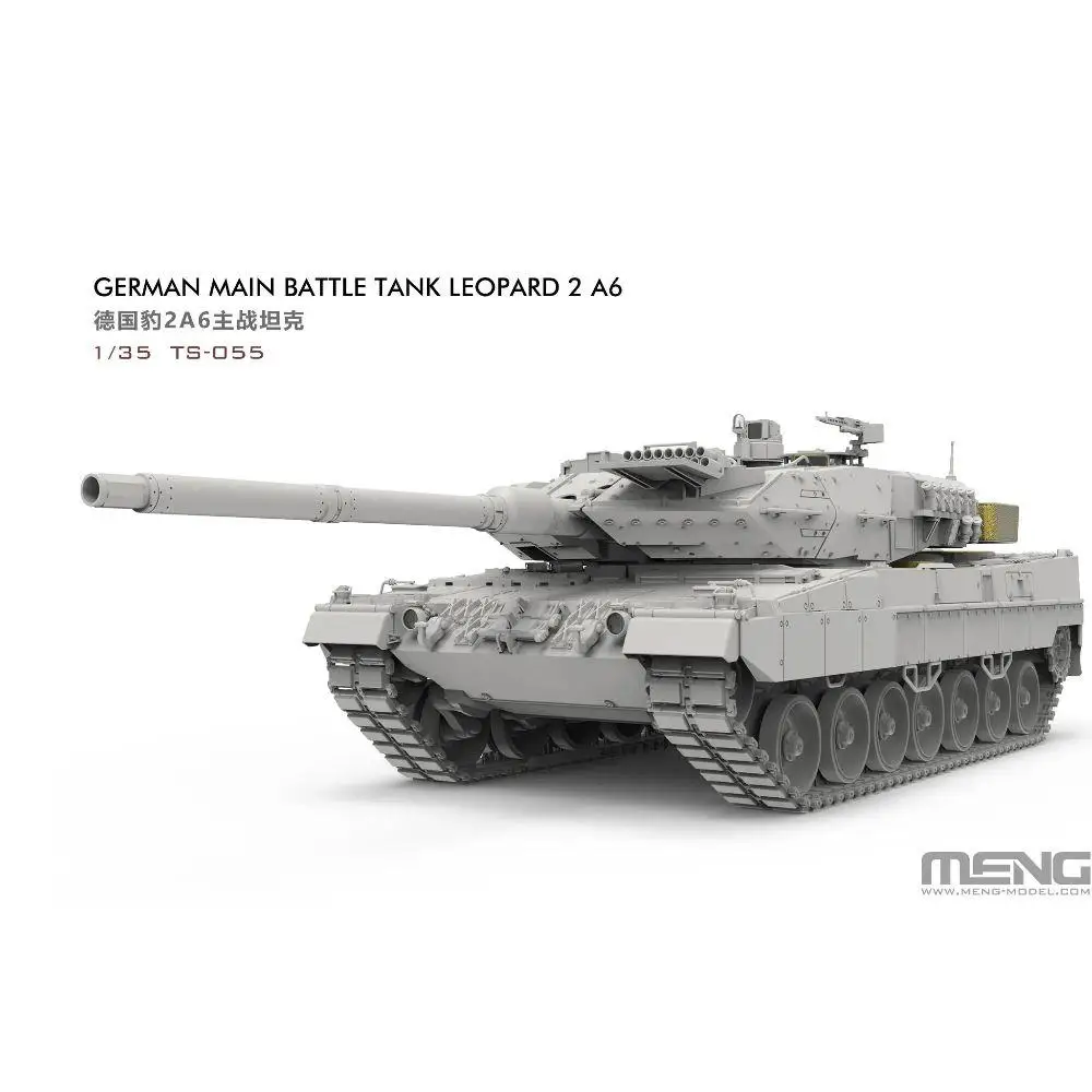 1/35 Scale Unassembled Plastic Building Kit TS-055 MENG Leopard 2A6 High Detail Main Battle Tank Static Display Modern Ar