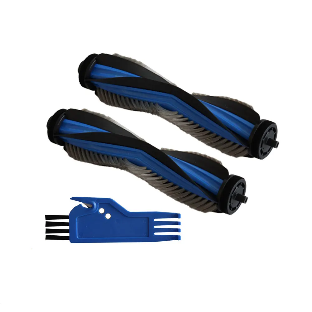 2pc Main Brush With Blue Flat Brush For ECOVACS DEEBOT-T50Pro For-OMNI For GEN2 T50Pro For OMNI T50Pro T50 For OMNI-T50 For GEN2
