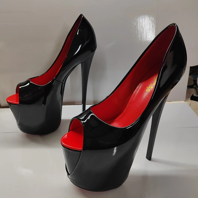 

Women's 19cm Peep Toe Platform Pumps Spring Summer Thin High Party Bars Stilettos Plus Size ShoeWSH5539