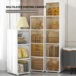 5-Layer Drawer Storage Cabinet, Household Toys Snacks Plastic Storage Box, Storage Cabinet, Narrow Seam Clothing Sorting Cabinet