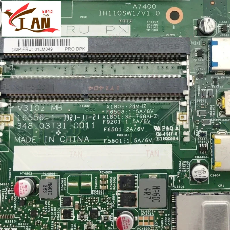 

01LM049 For Lenovo AIO V310z S3150-00 S3150 Motherboard IH110SW1/V1.0 16556-1 Mainboard 100%Work TAN