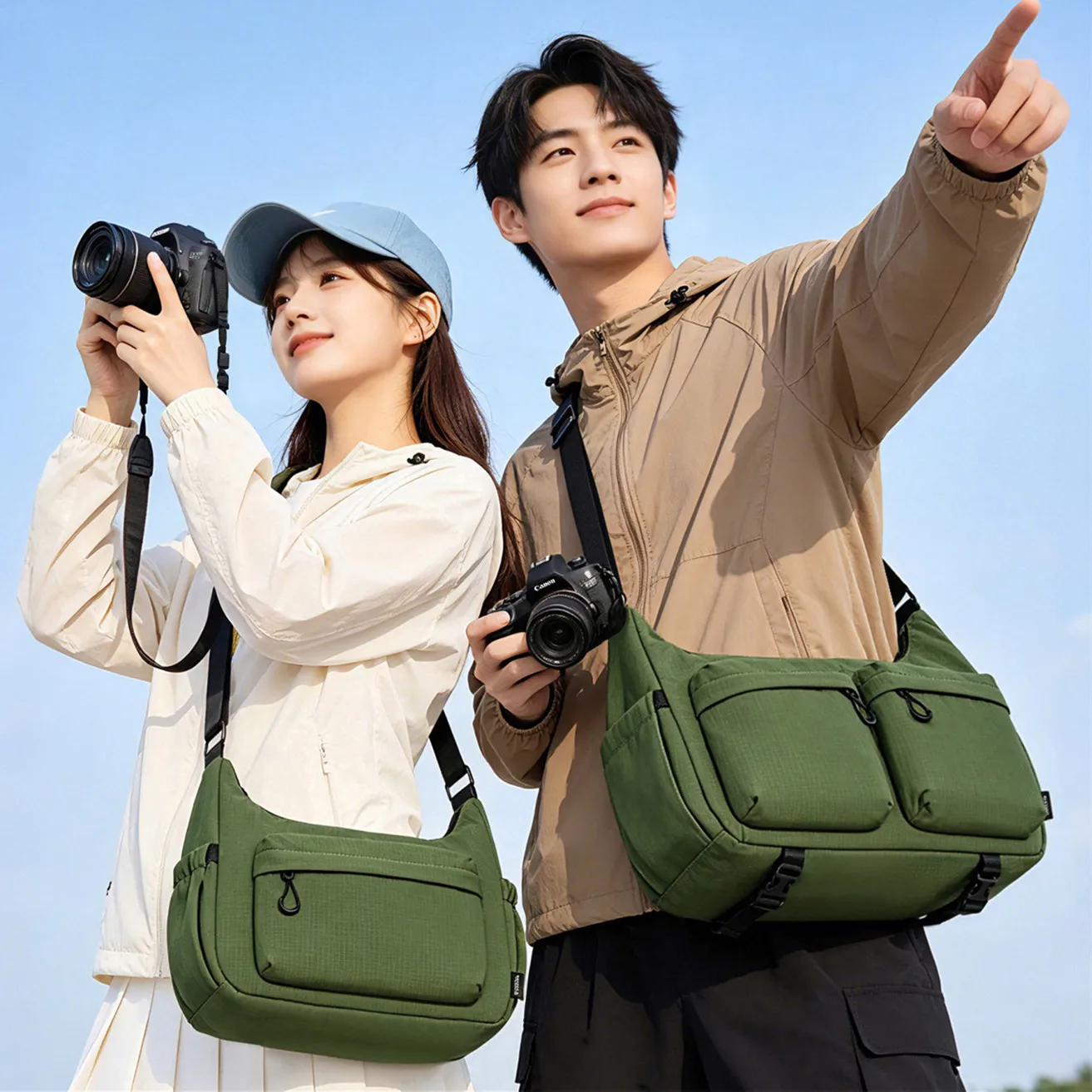 camera sling bag Waterproof Photography Crossbody Camera Bag with tripod holder laptop Compartment DSLR /SLR camera Shoulder Bag