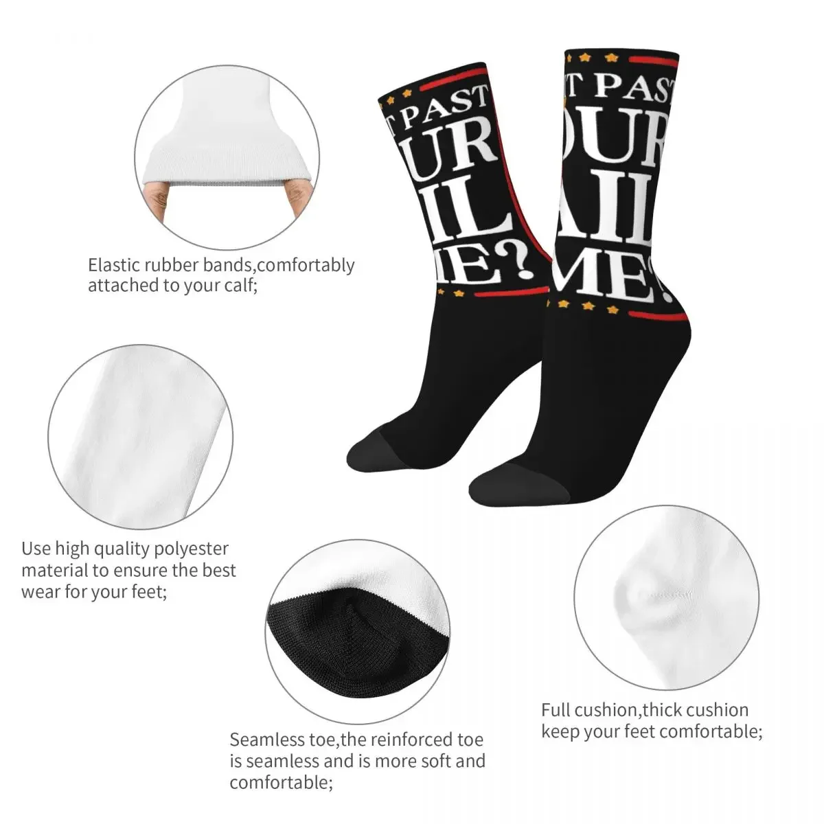 Fashion Unisex Trump Isn't It Past Your Jail Time Dress Socks Funny Stuff Warm Socks Comfortable Wonderful Gifts