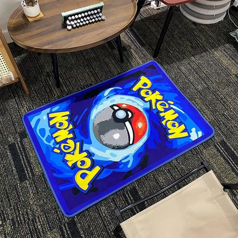カードポケモンカーペットかわいいピカチュウポケモン漫画アニメホームベッドルームクリエイティブコーヒーテーブル周辺フロアマット家の装飾