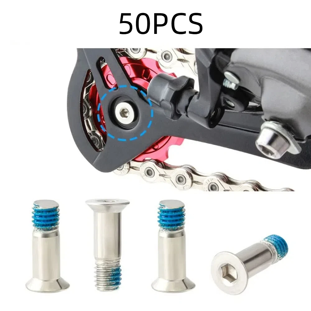 

50Pcs M5 Rear Derailleur Jockey Wheel Screws Fixed Bolts Converting Transmission Rear Derailleur Pulley Fixing Bolts