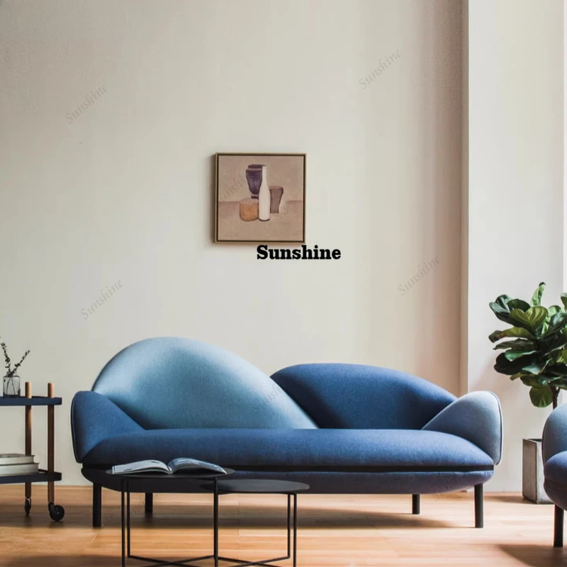 

Nordic modern living room small apartment single combination light luxury sofa