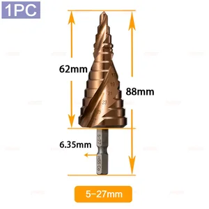 Sürücü bir parçası için yüksek hızlı çelik bir matkap ucu kobalt STONEGO HSS M35 hex shank 4-12mm/4-20mm/5-21mm/5-27mm / 4-32mm 7 en çok satılan, matkap, 27 mm) - no. 2