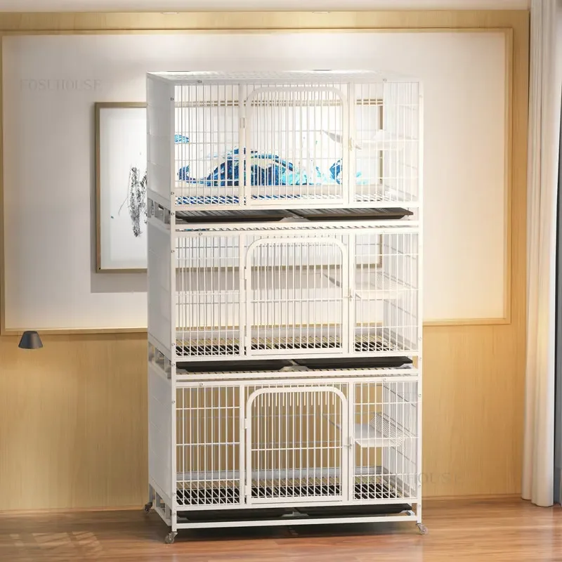 

Indoor Cat Cages Breeding Cages Three-layer Cat House Household Cat Cabinet Dog Breeding Cages Pet Cat Dog Cage Cats Cottage