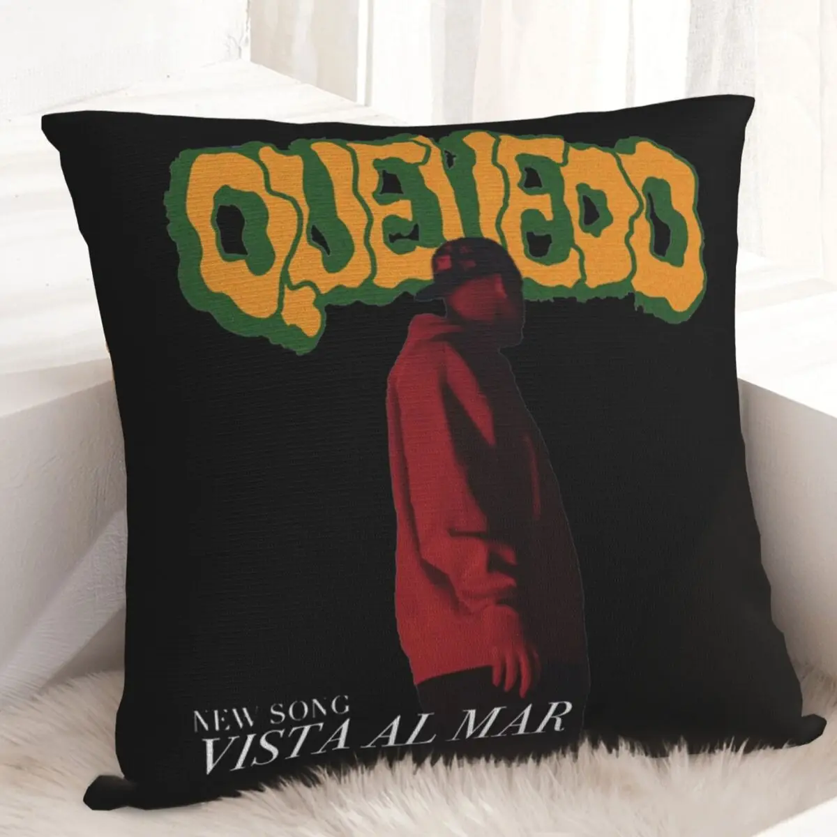 

Quevedo King Of Spanish Rapper Pillowcase Printed Fabric Cushion Cover Decorative Throw Pillow Case Cover Seater Zippered 45X45