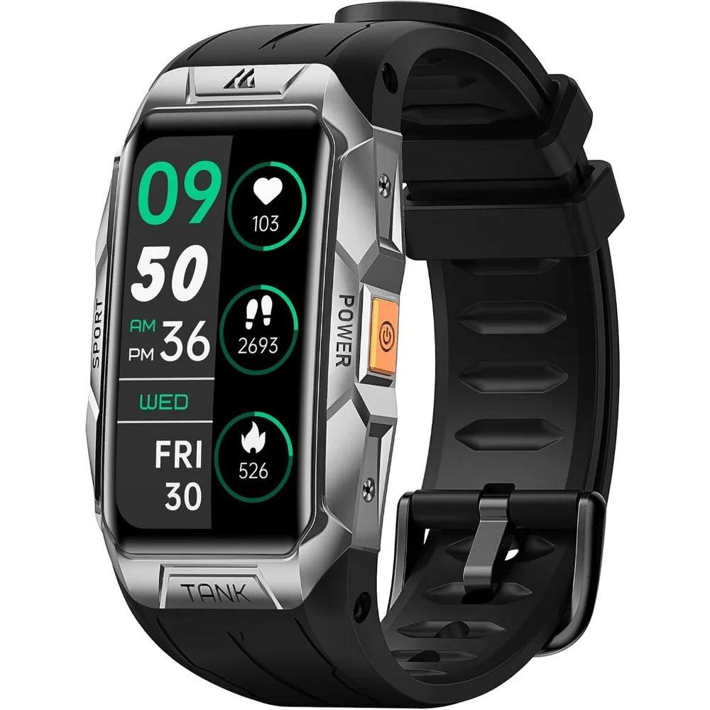 

,50Days Extra-Long Battery 3D Curved Glass Full Metal Smart Health&Fitness Watch with 24H Heart Rate/Sleep Monitor,1.4