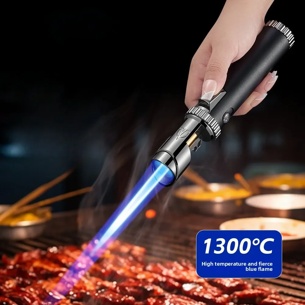 New Metal Multifunctional High Flame Lighter Outdoor Windproof Jet Flame with Window Breaker Cigar Spray Gun Inflatable Lighter - Image 2