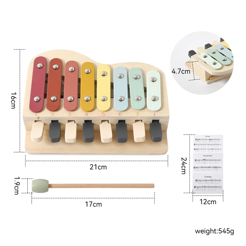 Instrument de musique à Percussion Montessori, jouets musicaux, Piano Xylophone, éducation précoce pour enfants, Instruments de musique en bois, jouets pour bébés