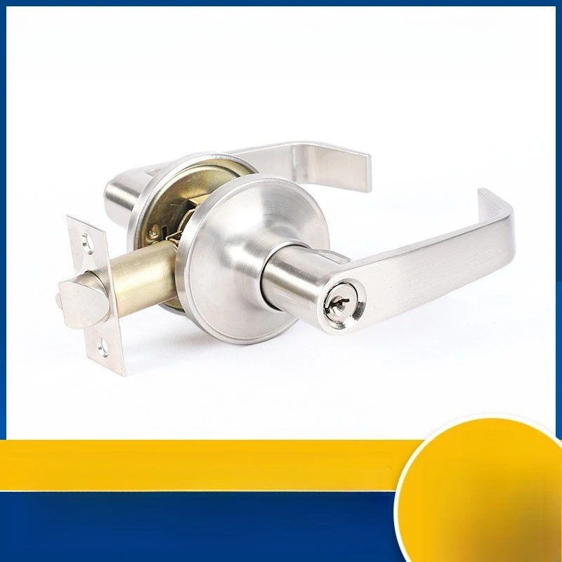 

Zinc Alloy 3 Lever Handle Lock Silent Interior Door Lock for Bedroom Bathroom