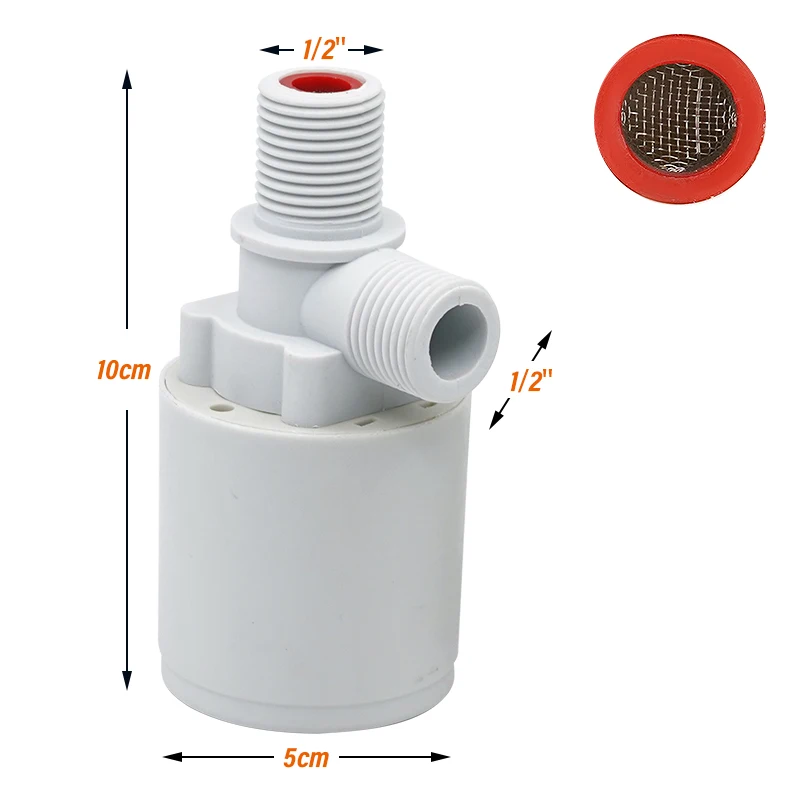 Vanne à Bille Flotteur 1/2″ Pour Remplissage Réservoir – Filetage 20 Mm, ABS, Arrêt Automatique