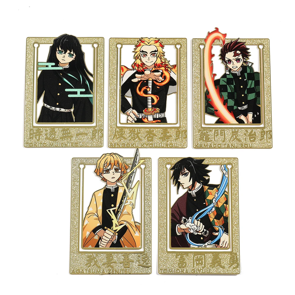 Demon Salyers Anime Figure Creative Brass Bookmarks for Women Men Teen Fans Books Lover Gifts Book Page Clip Collection Supplies