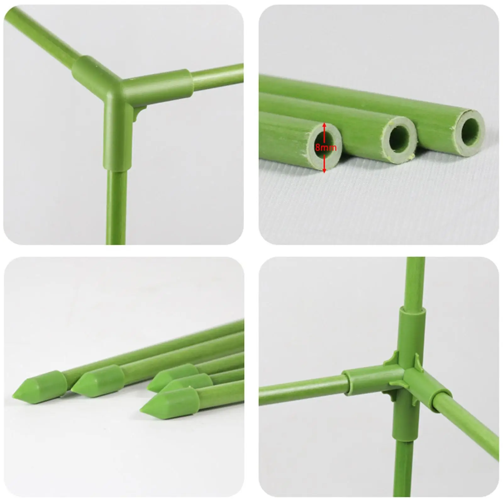 Square Tomato Tower Plant Support Cage 2Pcs with Interlocking Connector Tool Free Setup for Vertical Growth Multifunctional