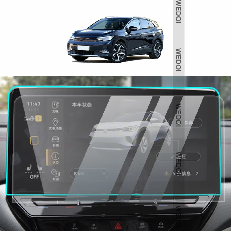 

High Quality Car Navigtion Tempered Glass for ID4X LCD Screen Protective Film Sticker GPS Touch Full Inter Accessories