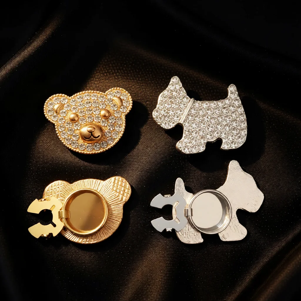 

2PCS Fashion High Quality Crystal Button Covers for DIY Clothing Decorative Button,Alloy Shirt Sleeve Button Decoration