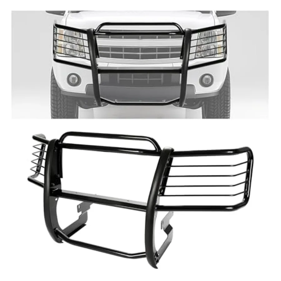 

Front Bumper Brush Guard Compatible with 2004-2012 Chevy Colorado GMC Canyon Exclude Off-Road Package, With Cross Bar, Grille Gu