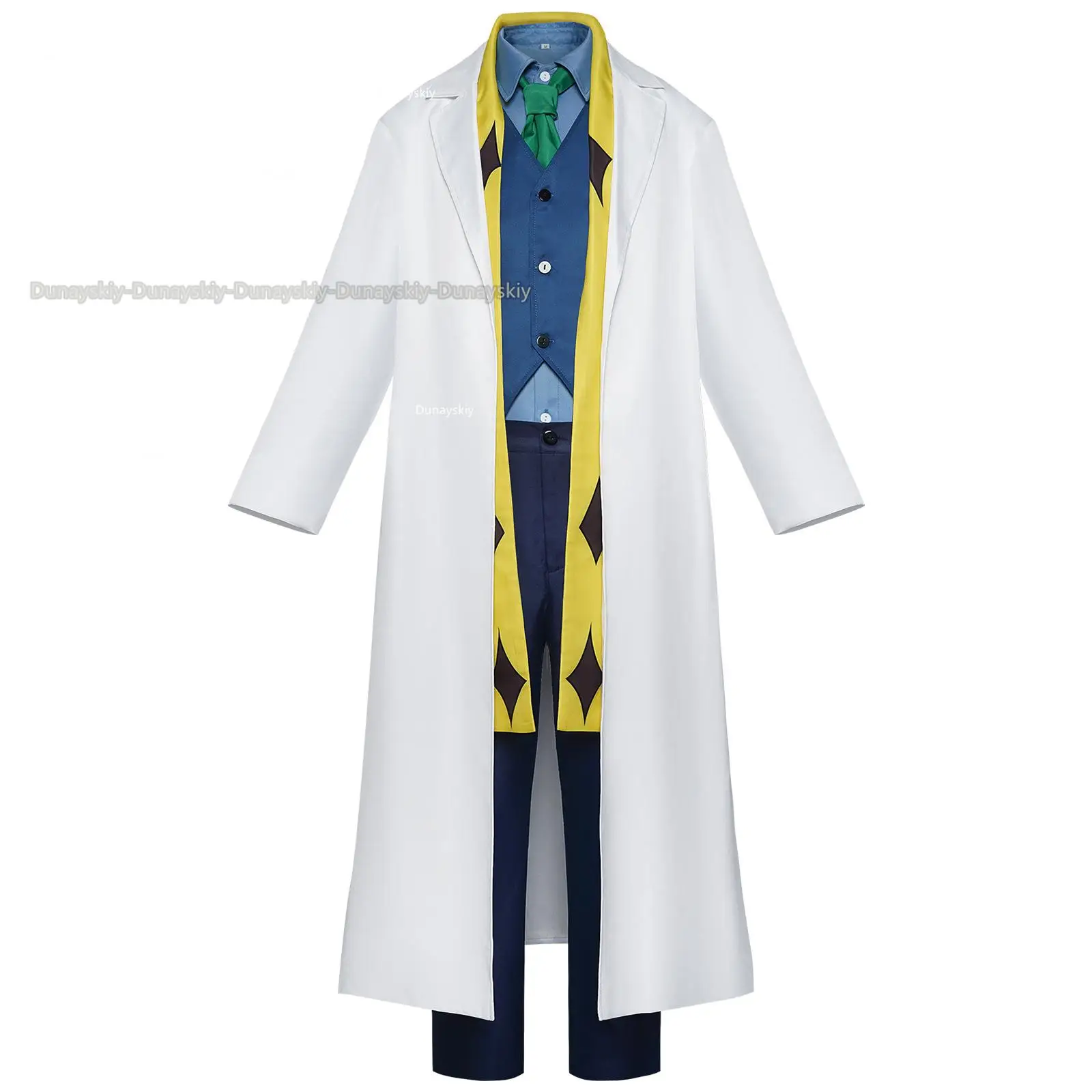 

Anime Mashle: Magic and Muscles Leo Granz Cosplay Costume Captain White Long Coat Uniform Shirt Man Carnival Halloween Suit