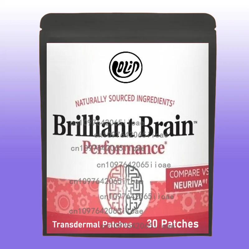

30 Patches Elite Brain Transdermal Patches Lions Mane Vitamin B Complex for Focus, Memory