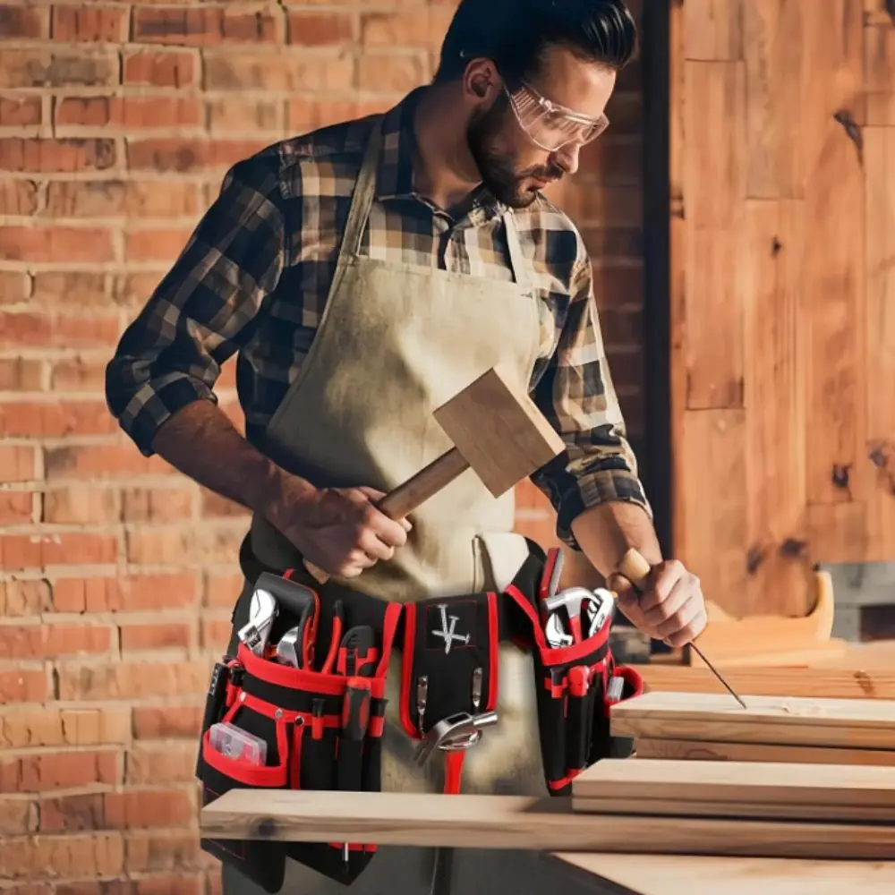 

Магнитный ремень для инструментов с 26 ремнями Магнитный держатель для инструментов Съемный чехол Прочная сумка для инструментов Система с несколькими карманами