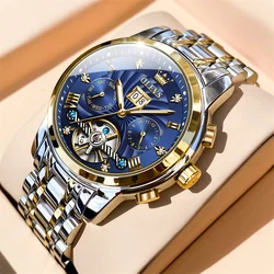 OLEVS Mens Watches Top Brand Automatic Mechanical Luxury Business Watch Sport Waterproof Tourbillon Wrist Watch Reloj Hombre