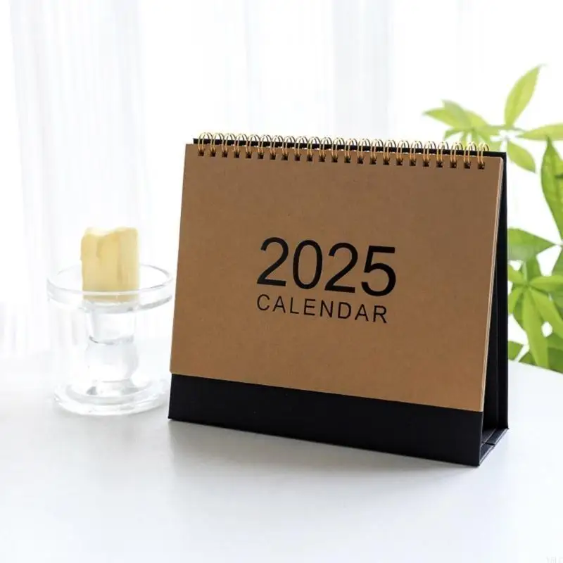 

2025 Desktop Calendar Simple Standing Calendar Annual Planner Small Calendar