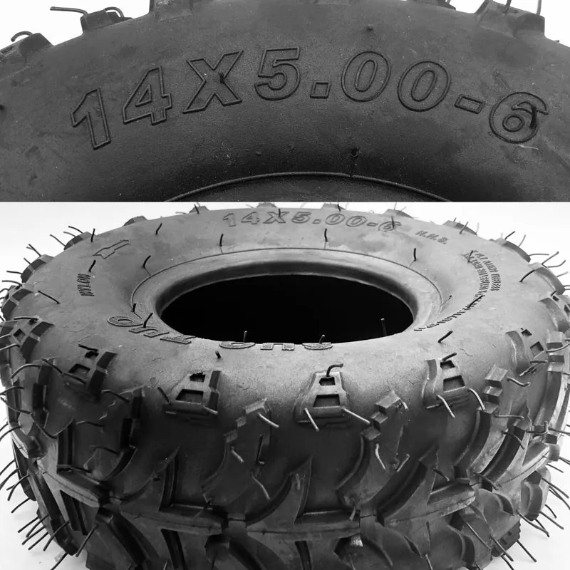 Mini ATV Tire 14x5.00-6 Four Wheel Vehcile 6 Inch  For 50cc 70cc 110cc  Front  Rear Wheels Small Quad Buggy Mower Go-kart Buggy