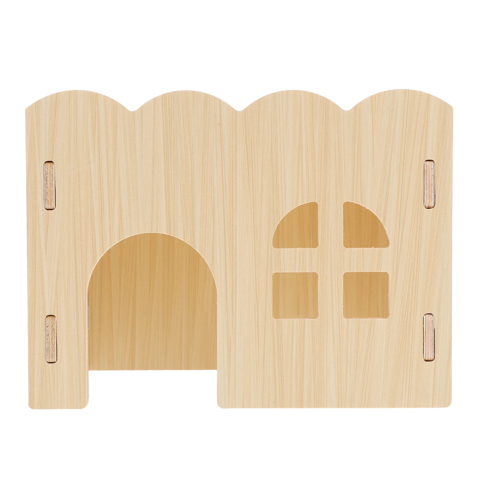 

Hamster Hideout Pet Playpen Wooden House Cage Multi Chamber Hamster Hide Decorative Accessories Sturdy Material Space Saving