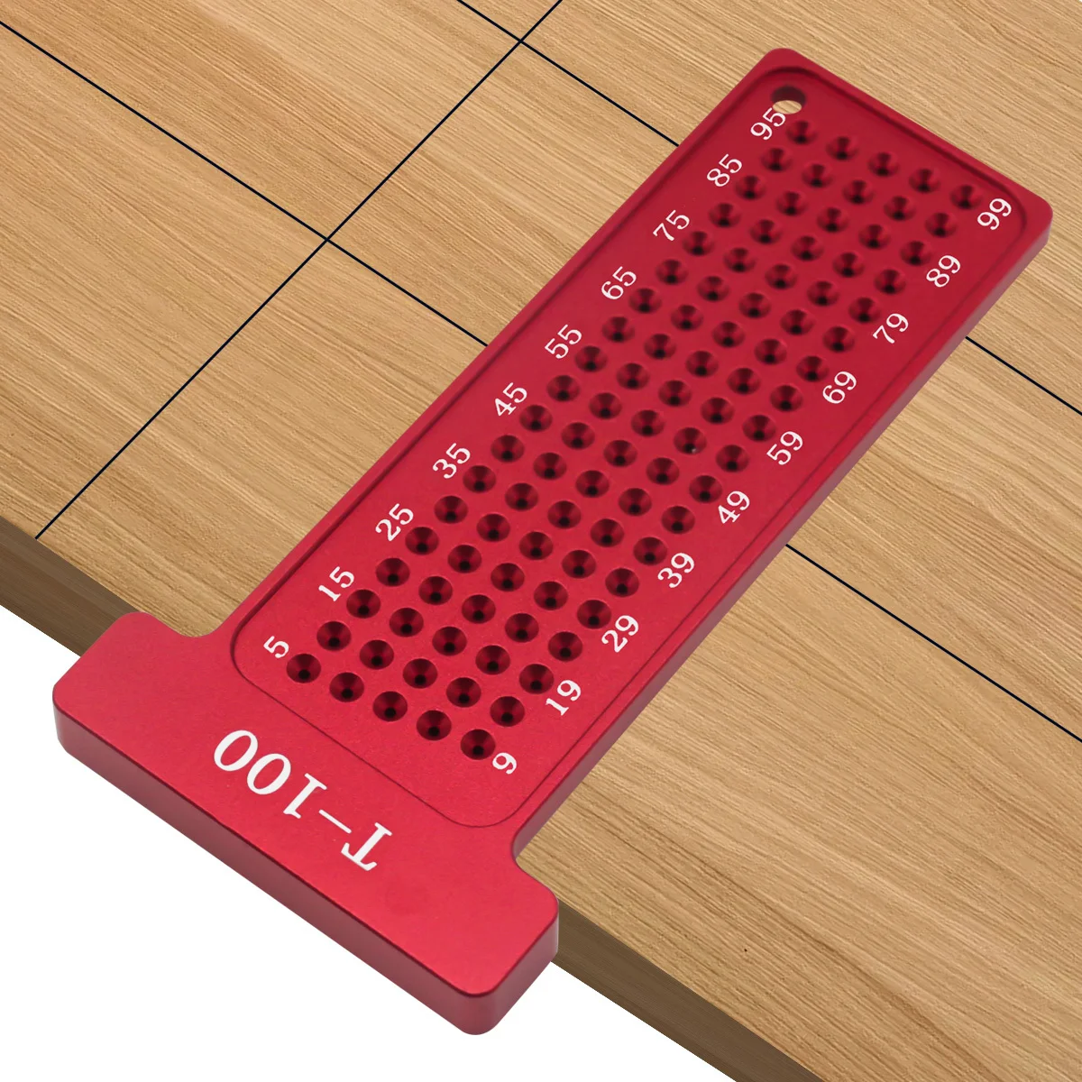 Т-образная линия из алюминиевого сплава, метрическая точная деревообрабатывающая линейка, 100 мм, столярная линия с перекладиной