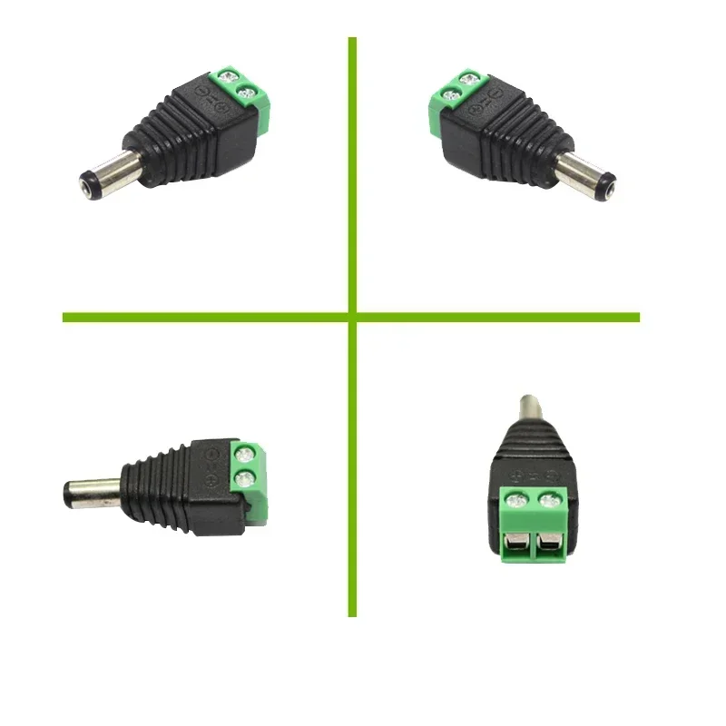 2pcs 5pcs 10pcs Female DC Power Jack & Plug Screw-on Wire Connector for CCTV Camera